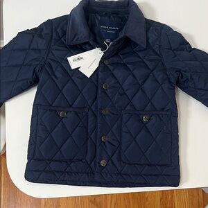 Janie and Jack Dark Blue Quilted Barn Jacket